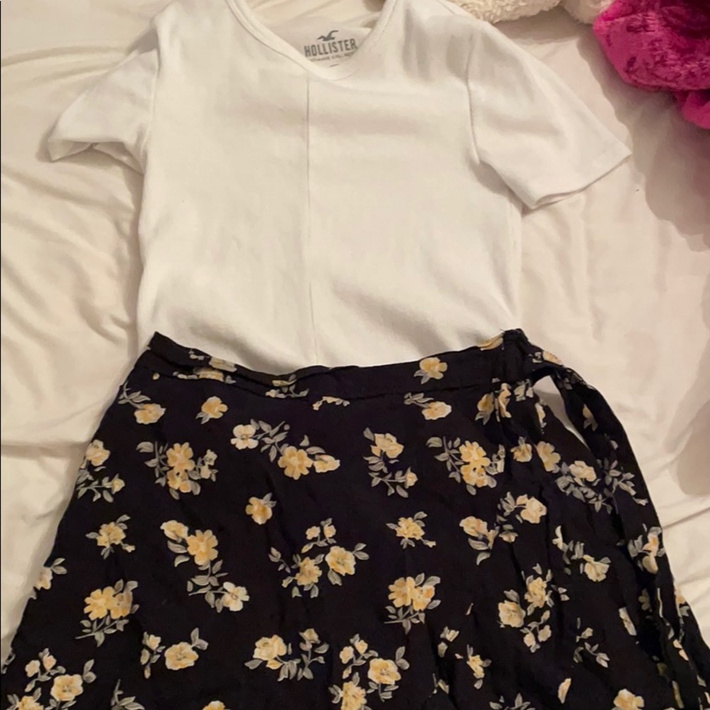 Hollister shirt and skirt set
